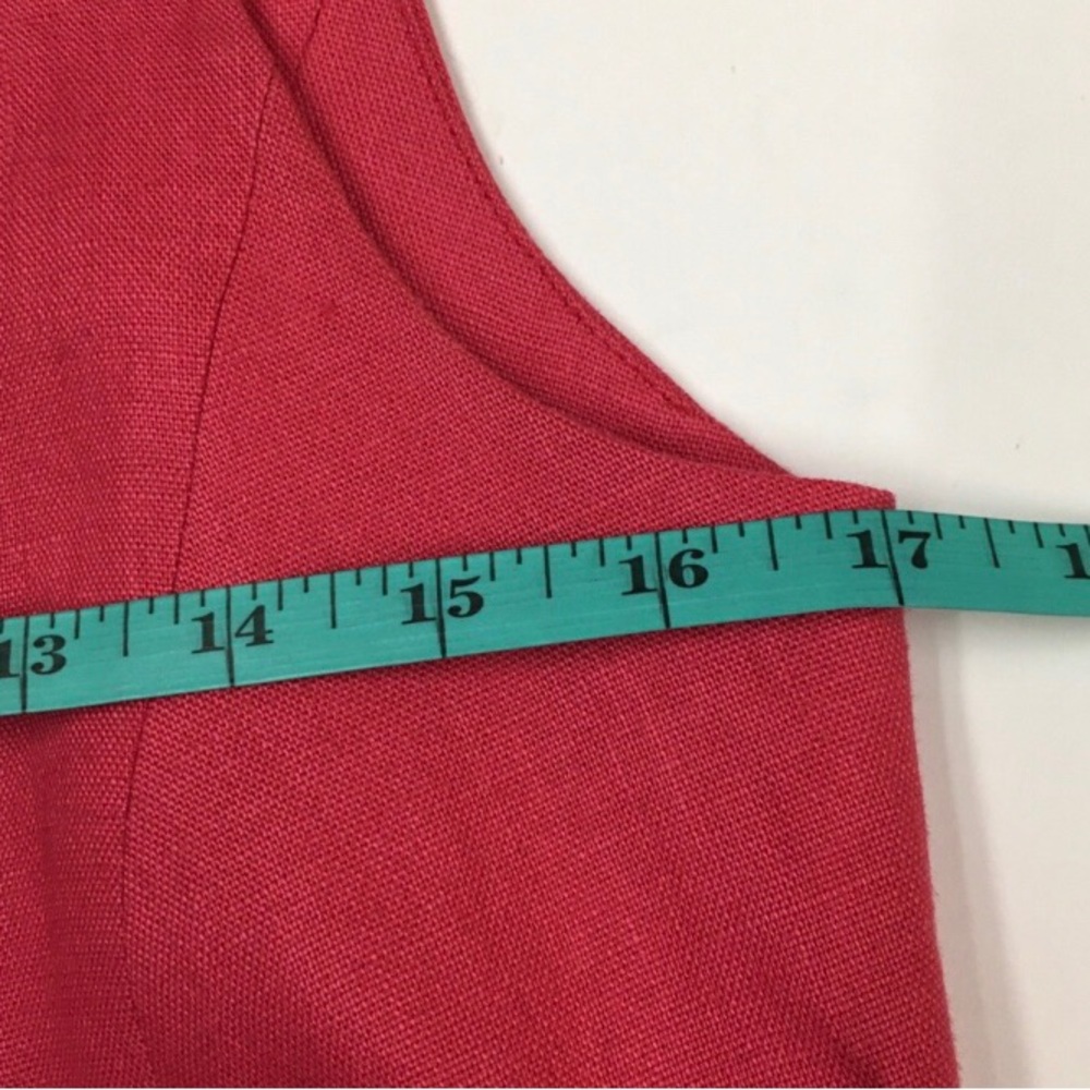 Georgio Armani 100% Linen Tailored Vest 10 Red Quiet Luxury Minimalist Spring - Picture 13 of 14